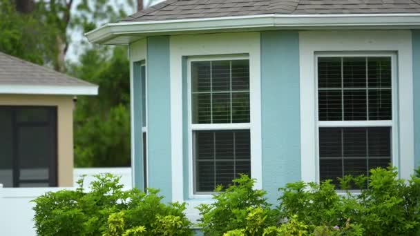 Einfamilienhaus Süden Der Usa Amerikanisches Privathaus Südwesten Floridas Mit Großen — Stockvideo