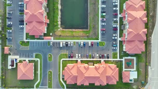 Top Kilátás Lakás Lakások Floridában Külvárosi Területen Családi Ház Csendes — Stock videók