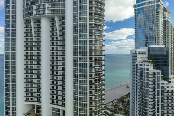High Angle View Sunny Isles Beach City Expensive Highrise Hotels — Stock Photo, Image