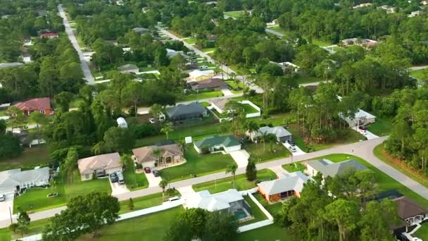Vedere Aeriană Micului Oraș America Peisaj Suburban Case Private Între — Videoclip de stoc