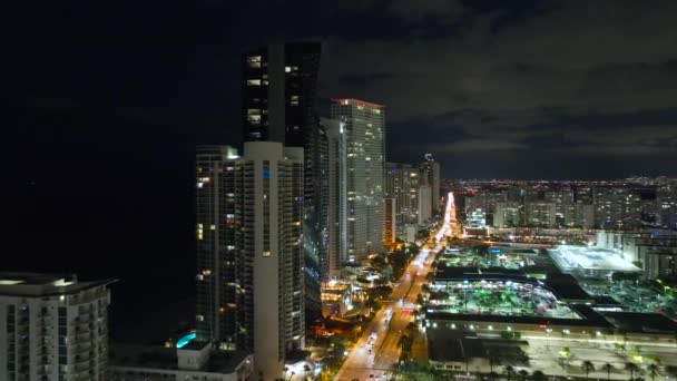 Florida Abd Deki Sunny Isles Beach Şehrinin Şehir Merkezindeki Hava — Stok video