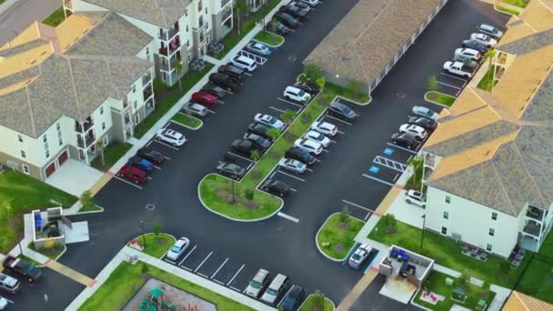 Apartment Residential Condos Car Parking Place Florida Suburban Area American — Stock Video