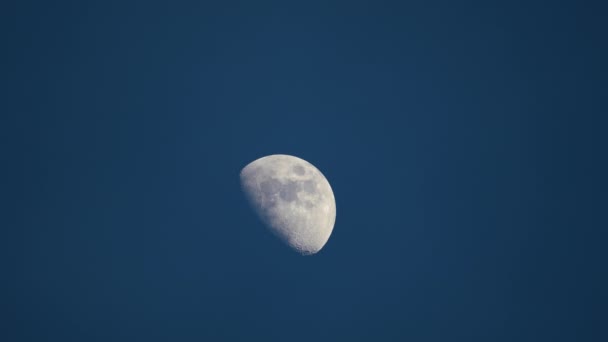 Яркая Полная Луна Позади Быстро Движущегося Тонкого Слоя Облаков Ночном — стоковое видео