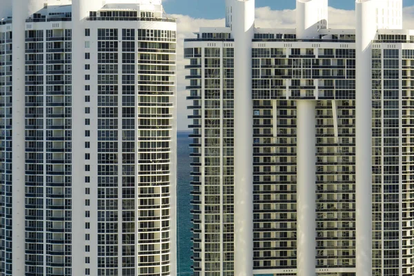 Aerial View Sunny Isles Beach City Luxurious Highrise Hotels Condos — Stock Photo, Image