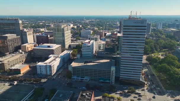 Downtown Architectuur Van Columbia Stad South Carolina Uitzicht Kantoor Appartementengebouwen — Stockvideo