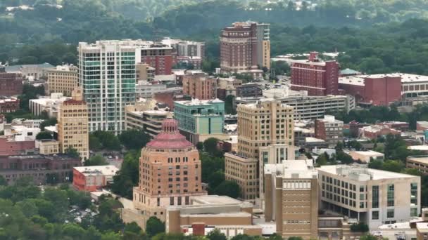 Abd Seyahatinin Varış Noktası Kuzey Carolina Appalachian Şehrinin Panoramik Manzarası — Stok video