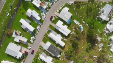 Florida 'daki taşınabilir evler, Ian Kasırgası tarafından yerle bir edildi. Doğal afetin sonuçları..
