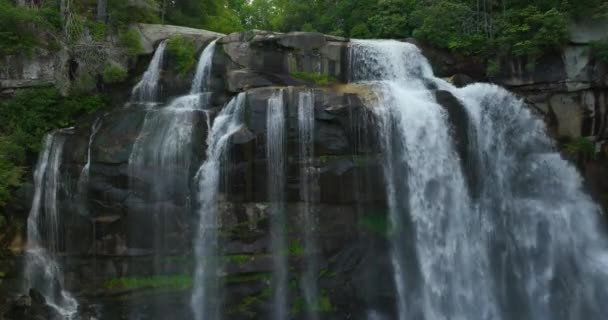 Водопад Уайтуотер Национальном Лесу Нантахала Северная Каролина Сша Красивый Пейзаж — стоковое видео