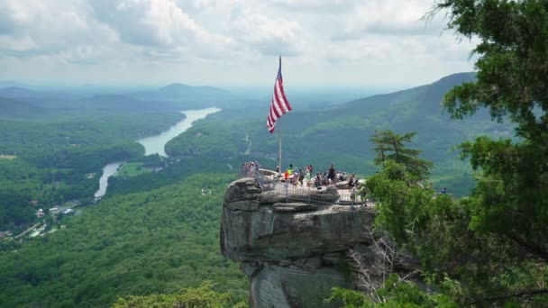Chimney Rock Chimney Rock State Park Severní Karolíně Usa Americká — Stock video