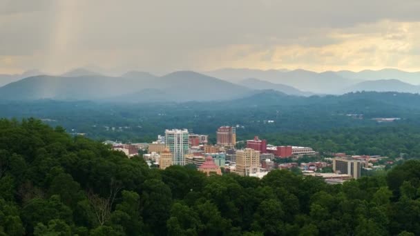 Eua Viagem Destino Paisagem Vista Panorâmica Carolina Norte Apalachian Cidade — Vídeo de Stock