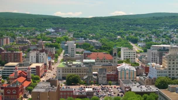 Vista Aérea Scranton Antiga Cidade Histórica Pensilvânia Paisagem Urbana América — Vídeo de Stock