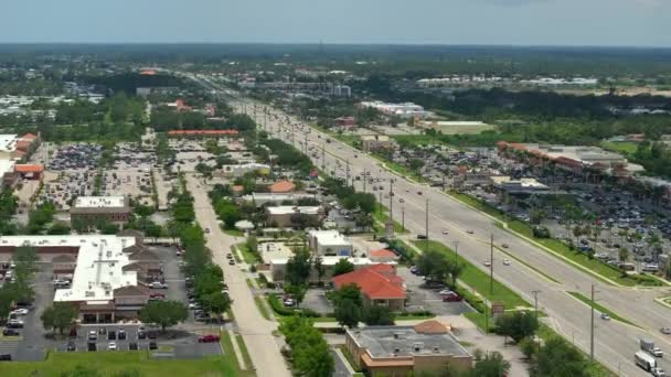 Kuzey Liman Florida Alışveriş Merkezleri Küçük Işletmeleri Olan Geniş Bir — Stok video