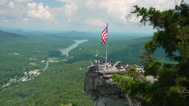 Destination Voyage Américaine Dans Les Appalaches Cheminée Rock Chimney Rock — Video