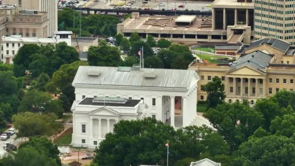 Aerial View State Capitol Building Richmond Virginia Architecture Central Government — Stock Video