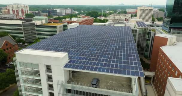 Production Énergie Durable Intégrée Dans Les Infrastructures Urbaines Panneaux Solaires — Video