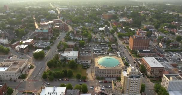 从上面看佐治亚州的古城马肯 美国南部城市景观 — 图库视频影像