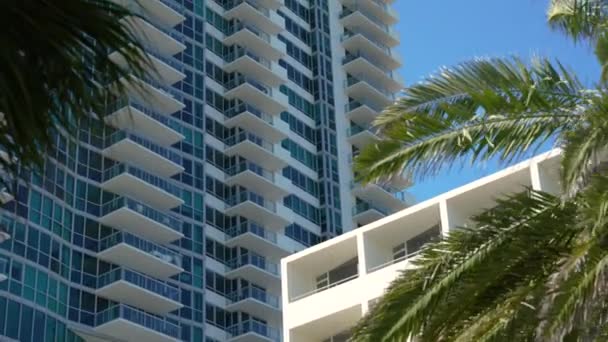 Hoteles Condominios Caros Miami Beach Infraestructura Turística Estadounidense Sur Florida — Vídeos de Stock