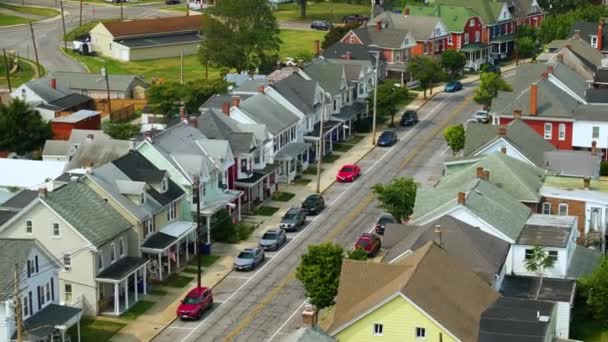 Historische Amerikanische Stadtarchitektur Hagerstown Alte Stadt Washington County Maryland Straßen — Stockvideo