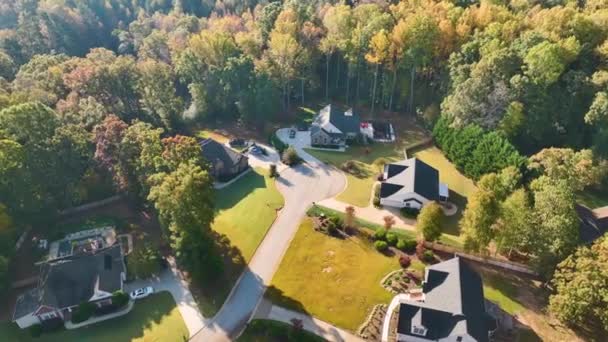 Vista Aérea Casas Americanas Clássicas Área Residencial Carolina Sul Novas — Vídeo de Stock