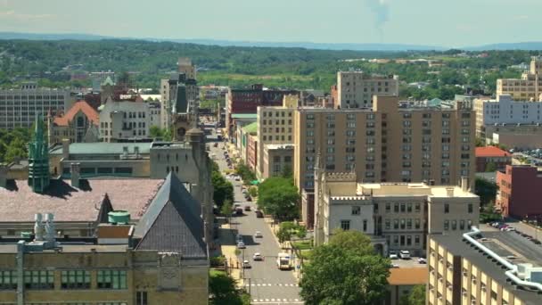 Historic American Architecture Scranton Old Historical City Pennsylvania Usa North — Stock Video