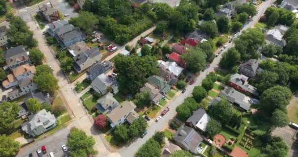 ジョージア州メイコン パノラマの街並み アメリカ南部の古い歴史的家屋建築 — ストック動画