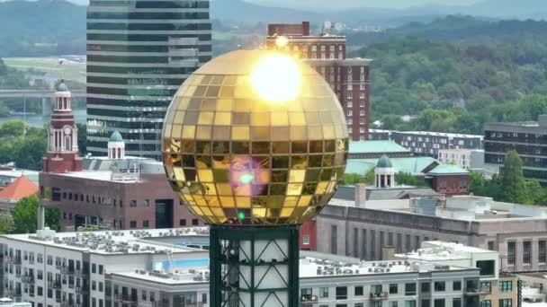 Knoxville Tennessee Uitzicht Van Boven Van Sunsphere Worlds Fair Park — Stockvideo