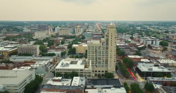 View High Office Buildings Downtown District Richmond Virginia Usa American — Stock Video