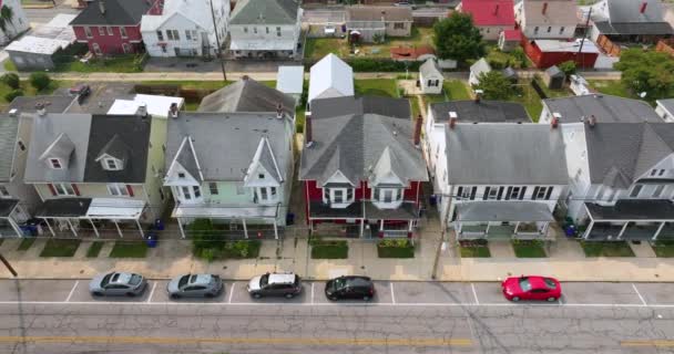 メリーランド州の古い歴史的な都市ハッガースタウンの上からの眺め アメリカ合衆国の歴史的都市景観 — ストック動画