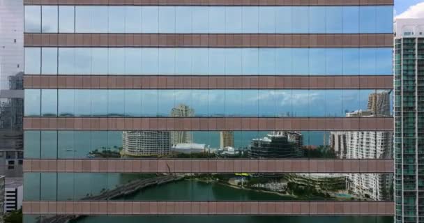 Florida Abd Deki Miami Brickell Şehir Merkezi Modern Amerikan Megapolis — Stok video