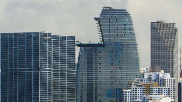 Центр Міста Маямі Брікелл Флориді Сша Timelapse Міського Ландшафту Високих — стокове відео