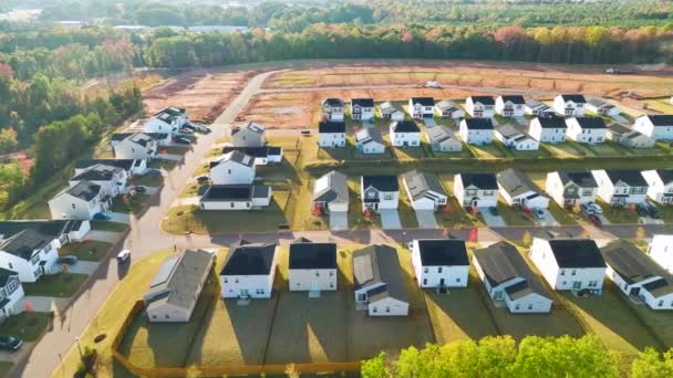 Vista Aérea Casas Muy Pobladas Zona Residencial Carolina Del Sur — Vídeo de stock