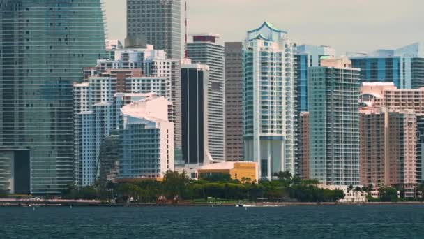 Kantor Pusat Kota Miami Brickell Florida Amerika Serikat Gedung Pencakar — Stok Video