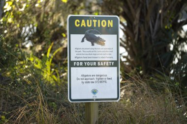 Florida eyalet parkında yürüyüş sırasında dikkat ve güvenlik uyarısı yapıldı..