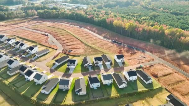 Teren Przygotowany Budowy Nowych Domów Mieszkalnych Karolinie Południowej Koncepcja Uprawy — Wideo stockowe