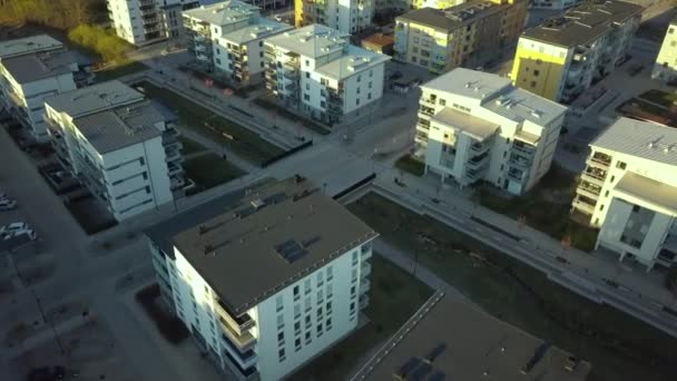 Top Kilátás Apartman Lakások Linkoping Város Svédország Családi Ház Csendes — Stock videók