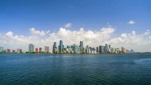 Stadtlandschaft Der Innenstadt Von Miami Brickell Florida Usa Skyline Mit — Stockvideo