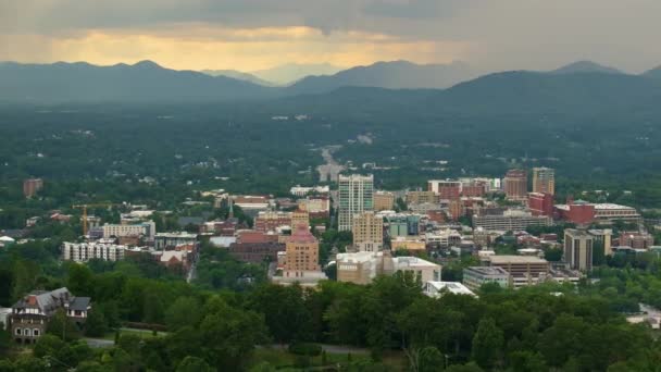 Krajobraz Celu Podróży Usa Panoramiczny Widok Północnej Karoliny Appalachów Miasta — Wideo stockowe