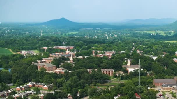 Berea College Campus Berea Kentucky Aerial View Historical Buildings American — Stock Video