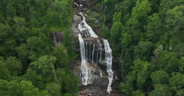Водоспад Вайтвотер Національному Лісі Нантахали Північна Кароліна Сша Красивий Пейзаж — стокове відео