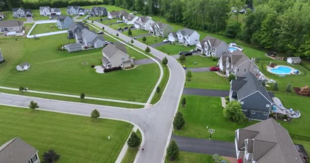Viviendas Residenciales Desarrollo Expansión Suburbana Rochester Nueva York Casas Privadas — Vídeo de stock