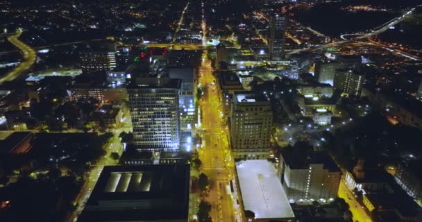 Річмонд Вірджинія Міська Архітектура Центрі Міста Вночі Панорамний Вид Горизонт — стокове відео