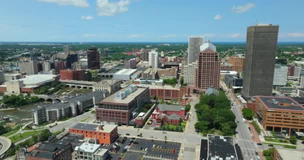 Vista Desde Arriba Ciudad Rochester Norte Del Estado Nueva York — Vídeos de Stock