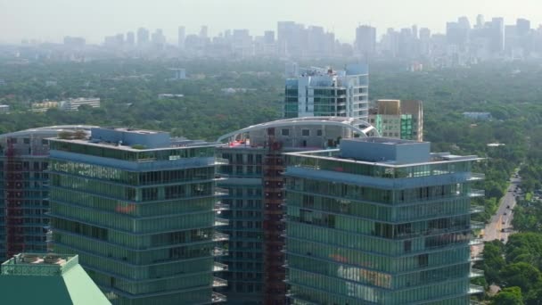 Coconut Grove Neighborhood Miami Florida Usa Aerial View American Upscale — Stock Video