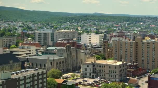 Tarihi Amerikan Şehir Mimarisi Scranton Lackawanna County Pennsylvania Daki Eski — Stok video