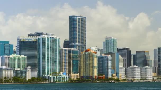 Městská Krajina Centru Miami Brickell Floridě Usa Skyline Vysokými Mrakodrapy — Stock video