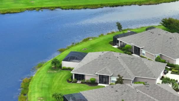Premium Wohnungsbau Den Usa Teure Häuser Wasser Südwesten Floridas — Stockvideo