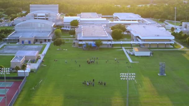 Escuela Pública Deportes Arena North Port Florida Con Los Niños — Vídeos de Stock