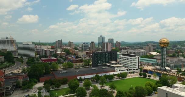 Miejski Krajobraz Śródmieścia Knoxville Stanie Tennessee Usa Amerykańska Panorama Miasta — Wideo stockowe