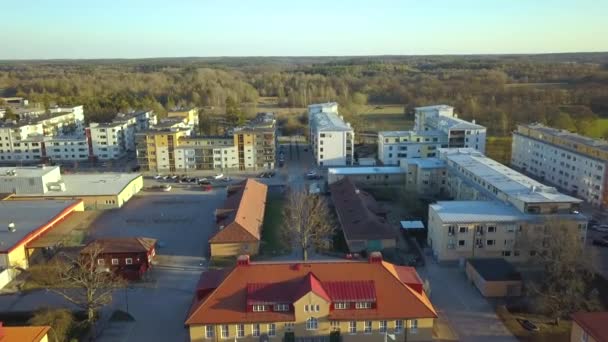 Lägenhet Lägenheter Linköping Sverige Familjeboende Ett Lugnt Område Fastighetsutveckling Skandinaviska — Stockvideo