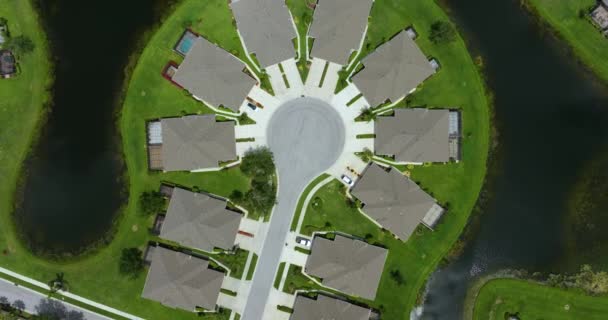 Family Houses Florida Suburban Area Real Estate Development American Suburbs — Stock Video